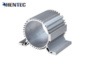 Silver Anodized Industrial Profile Systems Aluminium Cylinder Shell / Aluminum Heat Sink
