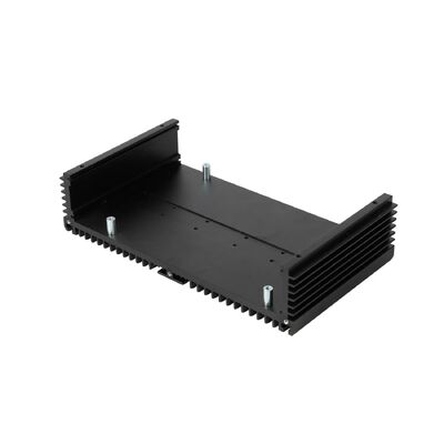 Top Quality Bright Black Anodized Aluminum Extrusion Profile for Audio Amplifier Cover with Heat Sink