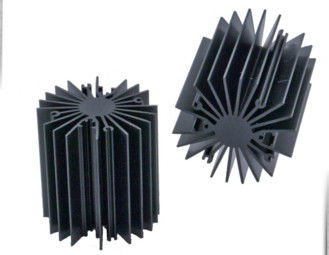 Ηλίανθος Heatsink/σχεδιαγράμματα εξώθησης Heatsink αργιλίου για το οδηγημένο φως, ο Μαύρος που υποβάλλεται σε ανοδική οξείδωση